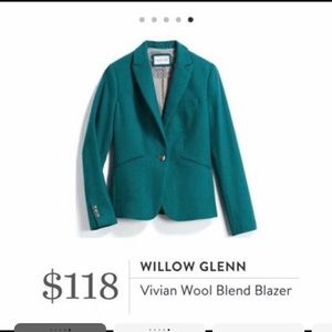 Willow glen dusty teal wool blazer